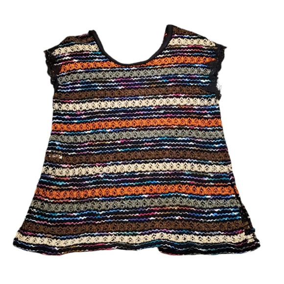 New Romantics Free People Open Knit Sweater Lace Boho Hippie Women Size Small - Picture 2 of 4